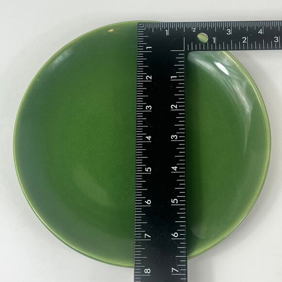 Bauer Los Angeles Pottery Salad Plate Green Vtg 60s Replacement Ceramic Glazed - Picture 4 of 4